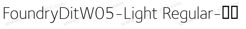 FoundryDitW05-Light Regular字体转换